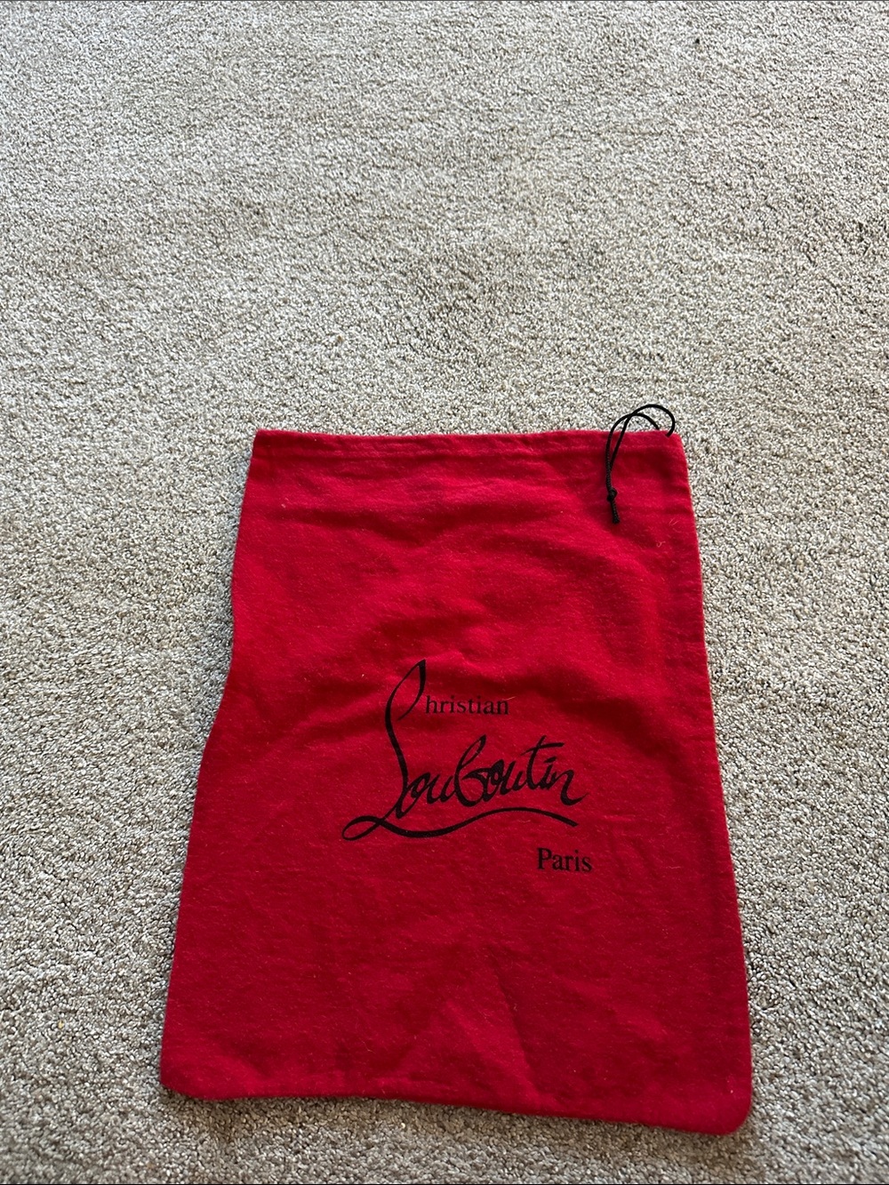 Christian Louboutin Red shoe drawstring dust bag